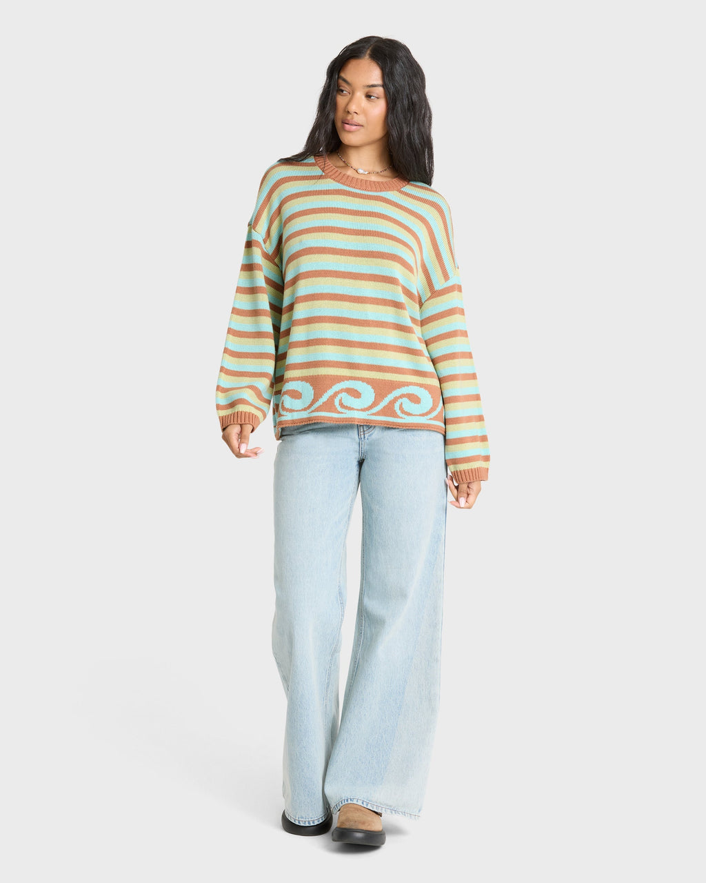 Bayside Crewneck Sweater - Sugar Almond