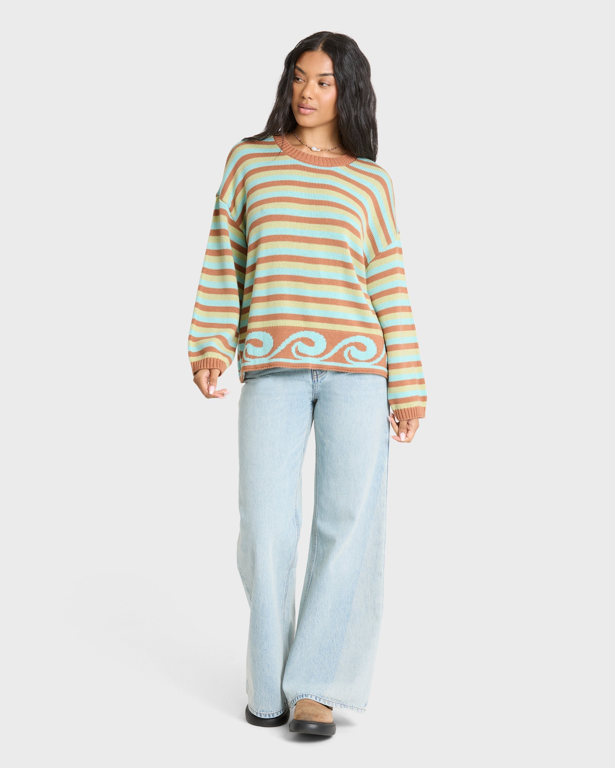 Bayside Crewneck Sweater - Sugar Almond