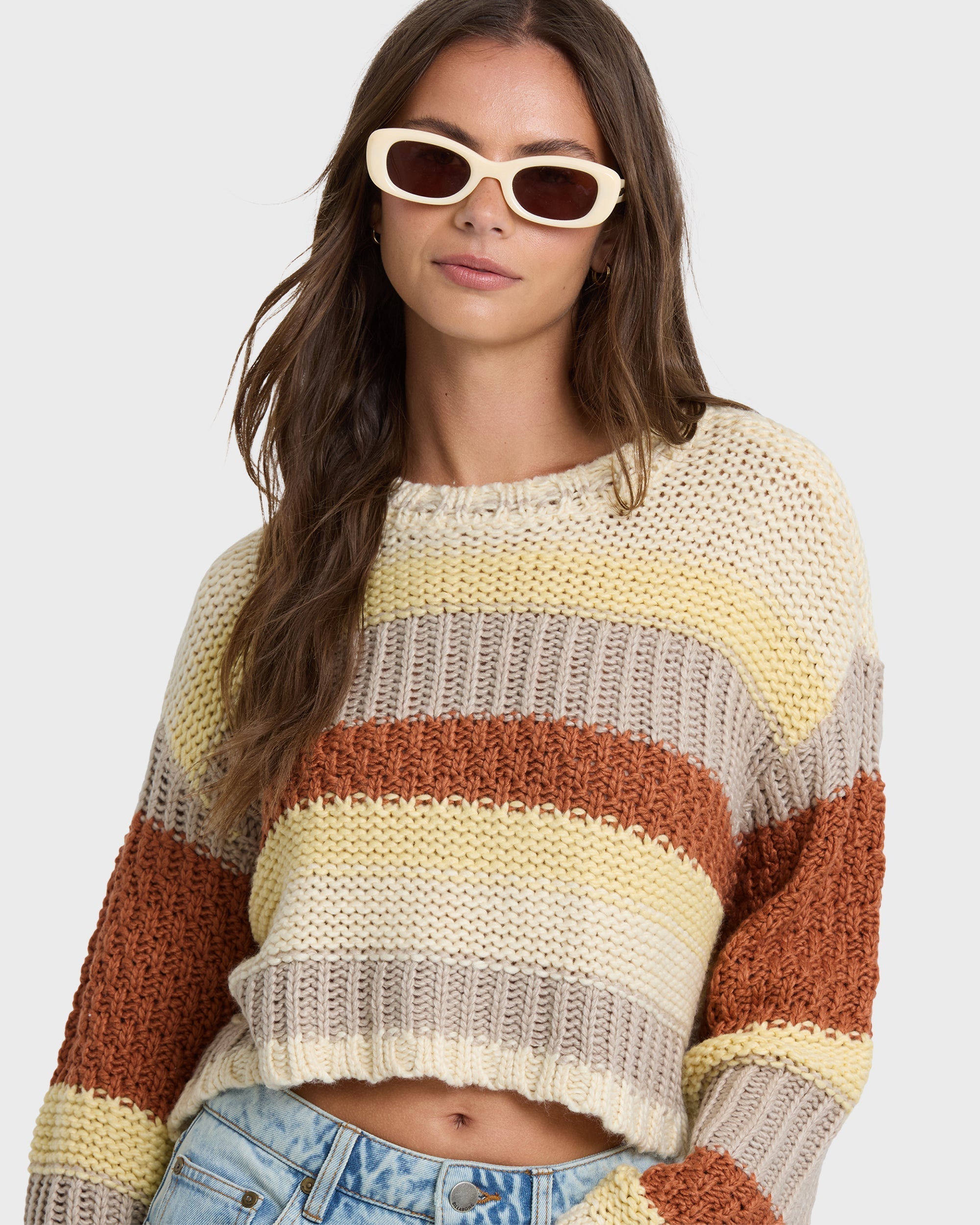 Mix Up Crewneck Sweater - Cobblestone