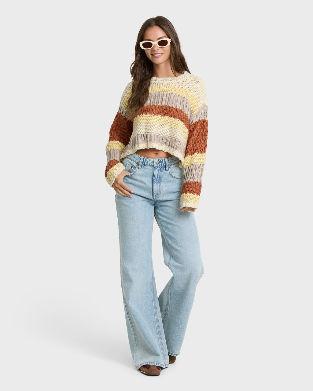 Mix Up Crewneck Sweater - Cobblestone