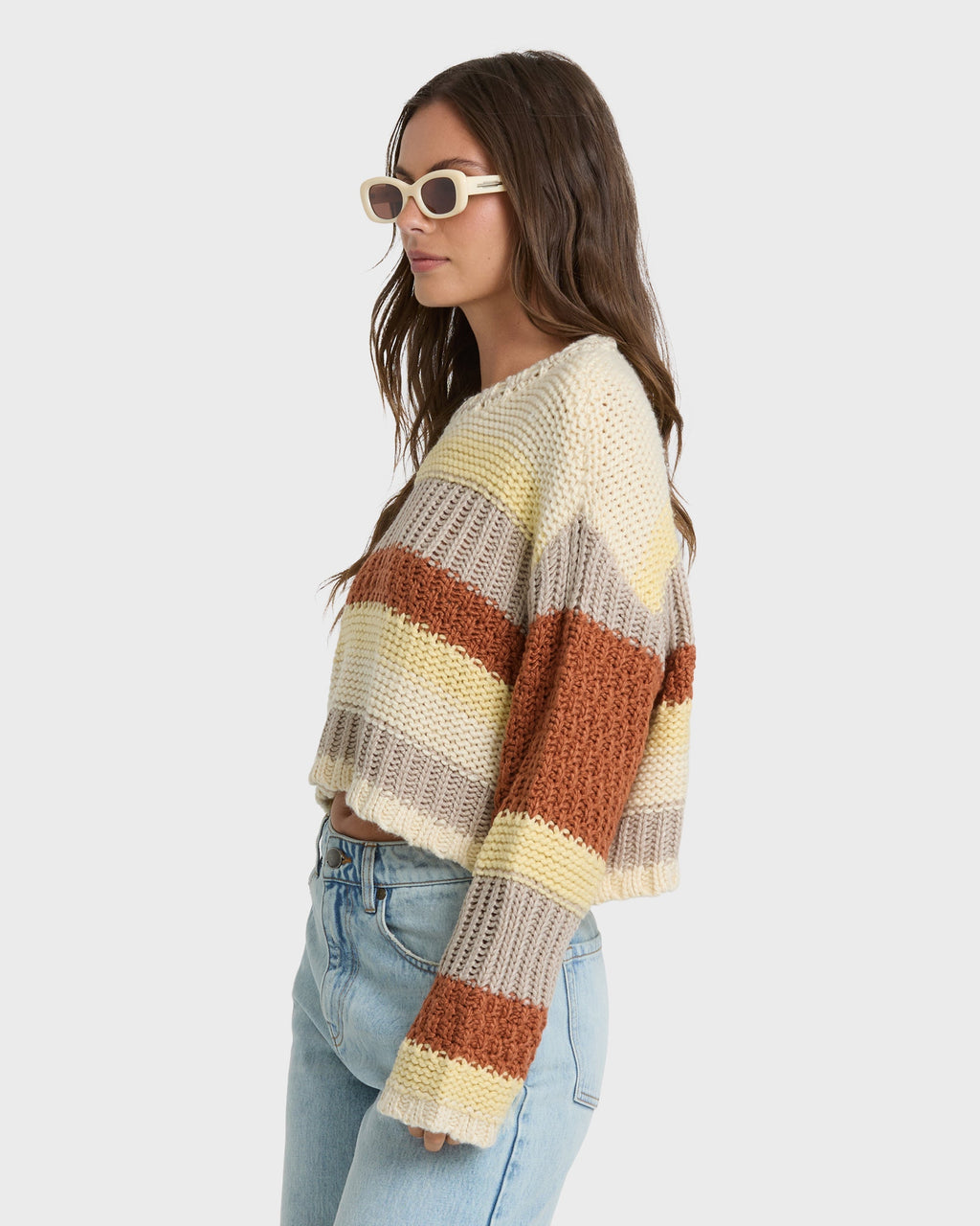 Mix Up Crewneck Sweater - Cobblestone