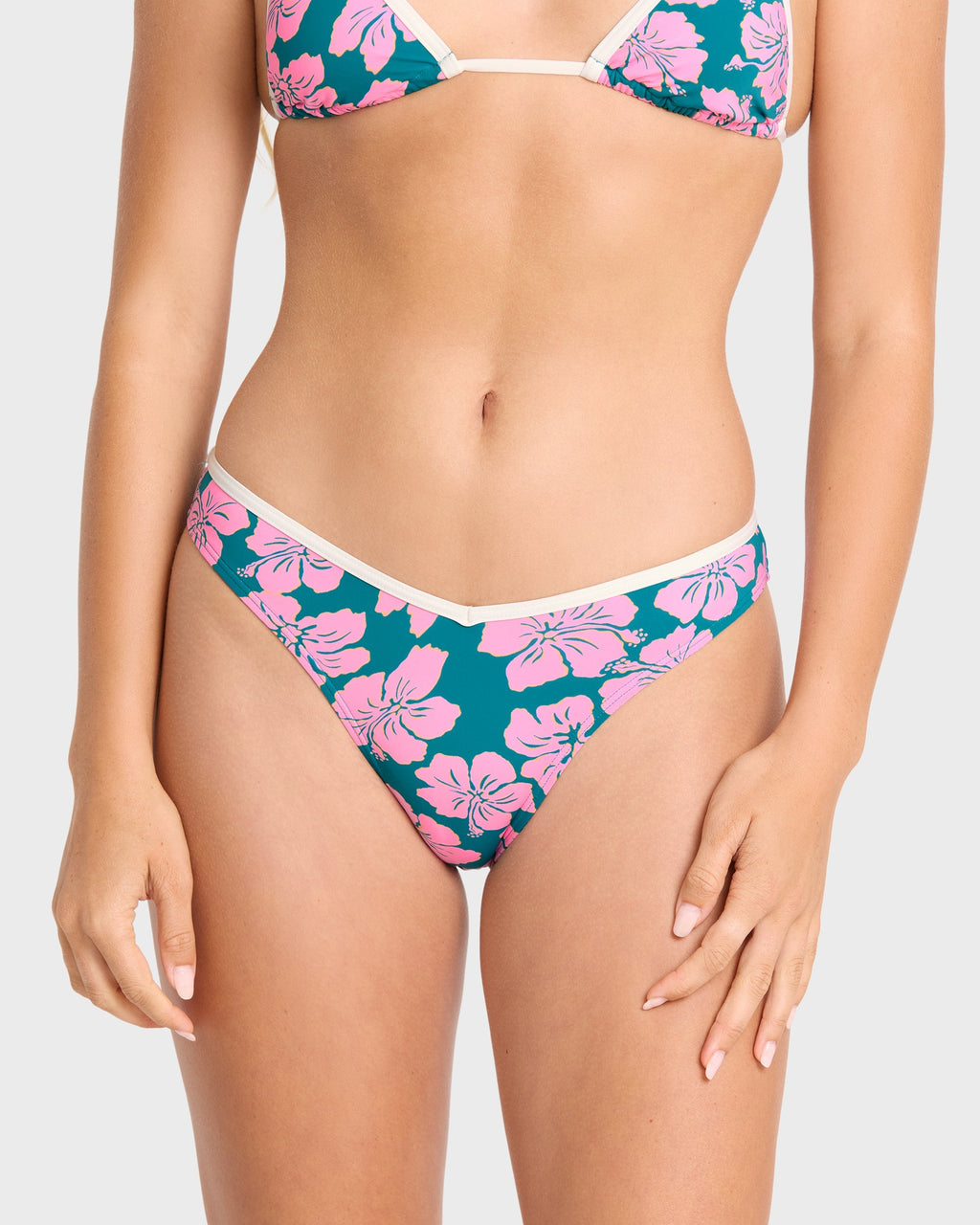 Mahalo Baby V Hike Skimpy Bikini Bottoms - Deep Lagoon
