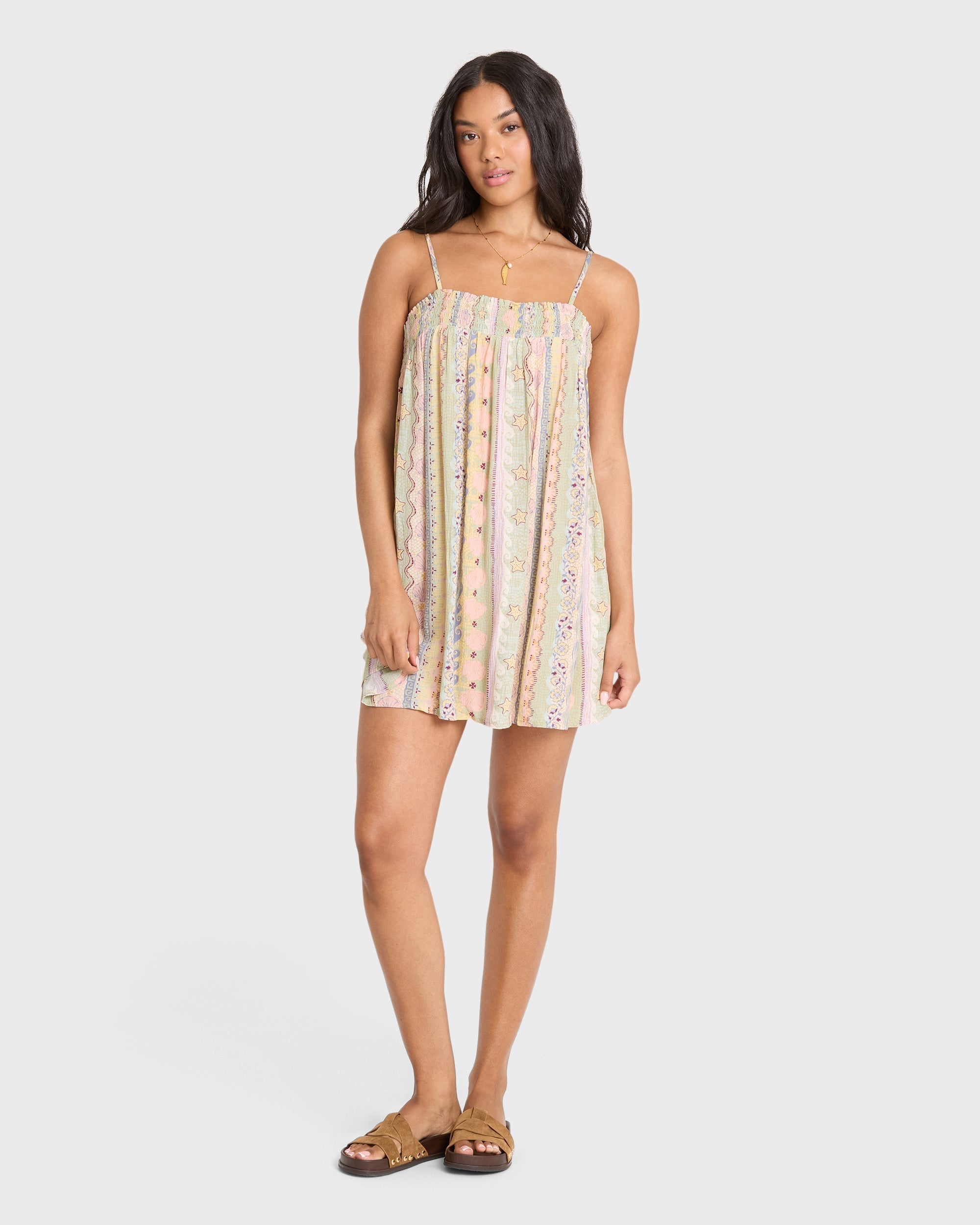 Dream Of Me Mini Dress - Smoke Green