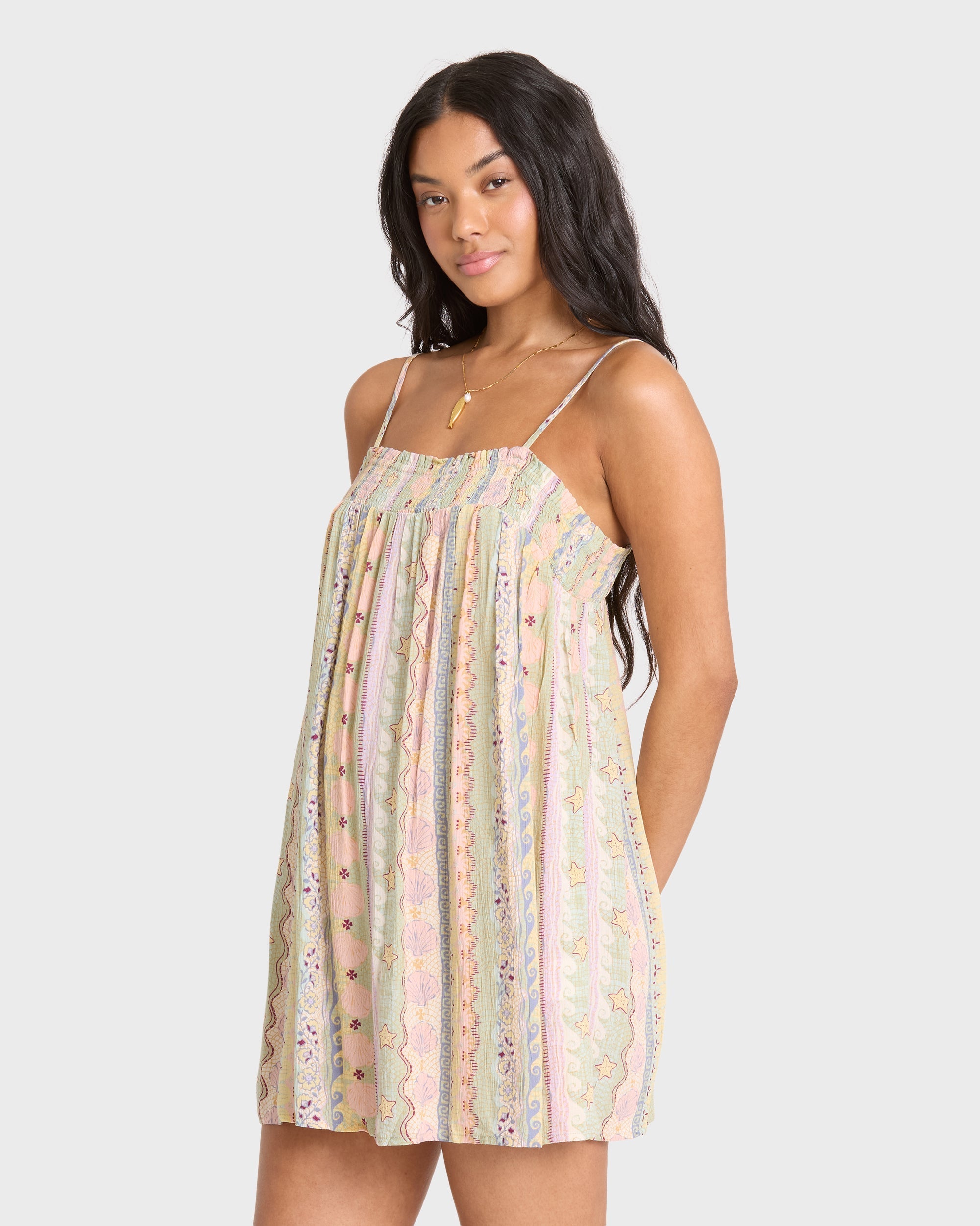 Dream Of Me Mini Dress - Smoke Green