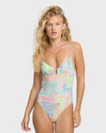 Love Crush V-Wire Swimsuit - White Multi