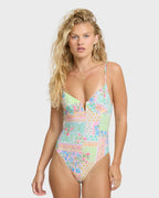 Love Crush V-Wire Swimsuit - White Multi