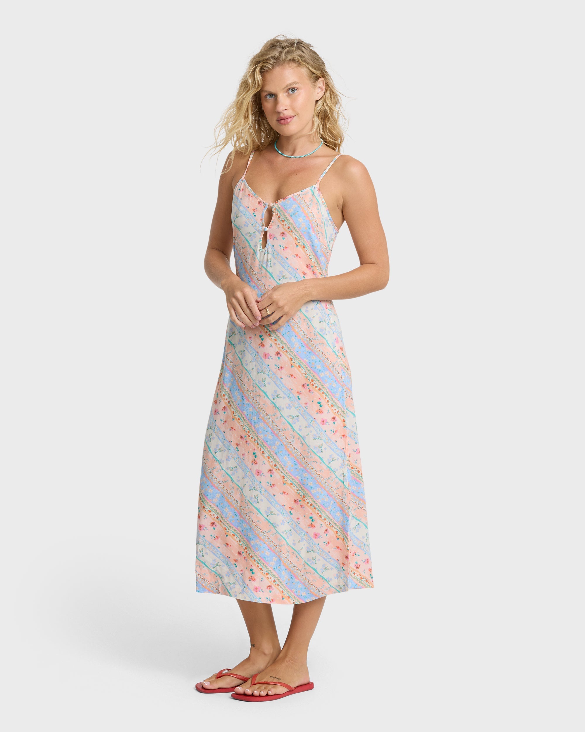 Fresh Daze Midi Dress - Pale Peach