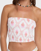 Keep It Simple Shell Ya Later Tube Top - Salt Crystal