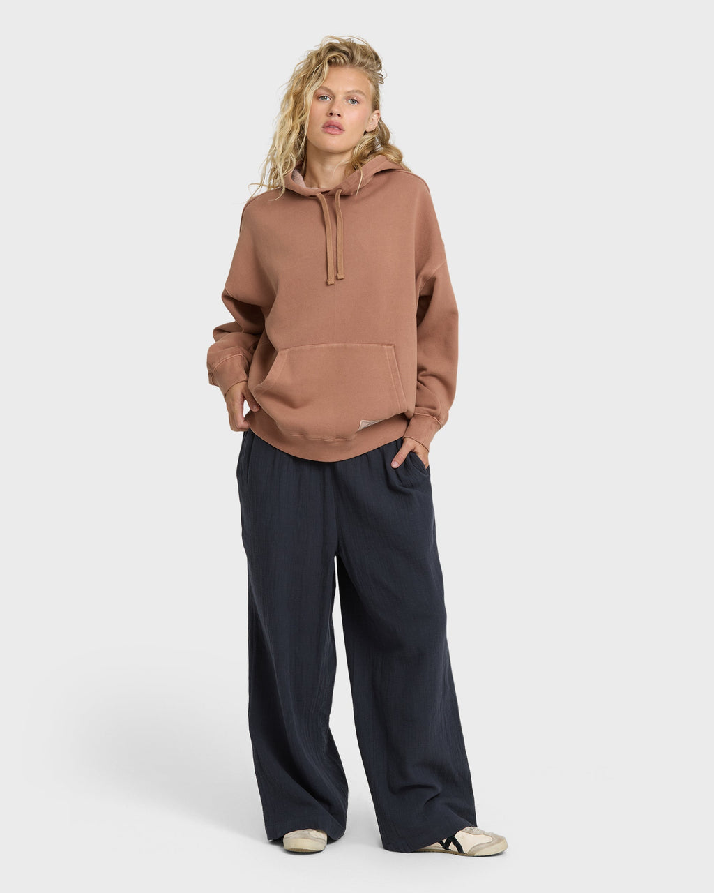 All Stacked Pullover Hoodie - Sugar Almond