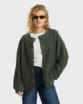 Fire Side Fleece Shacket - Canteen