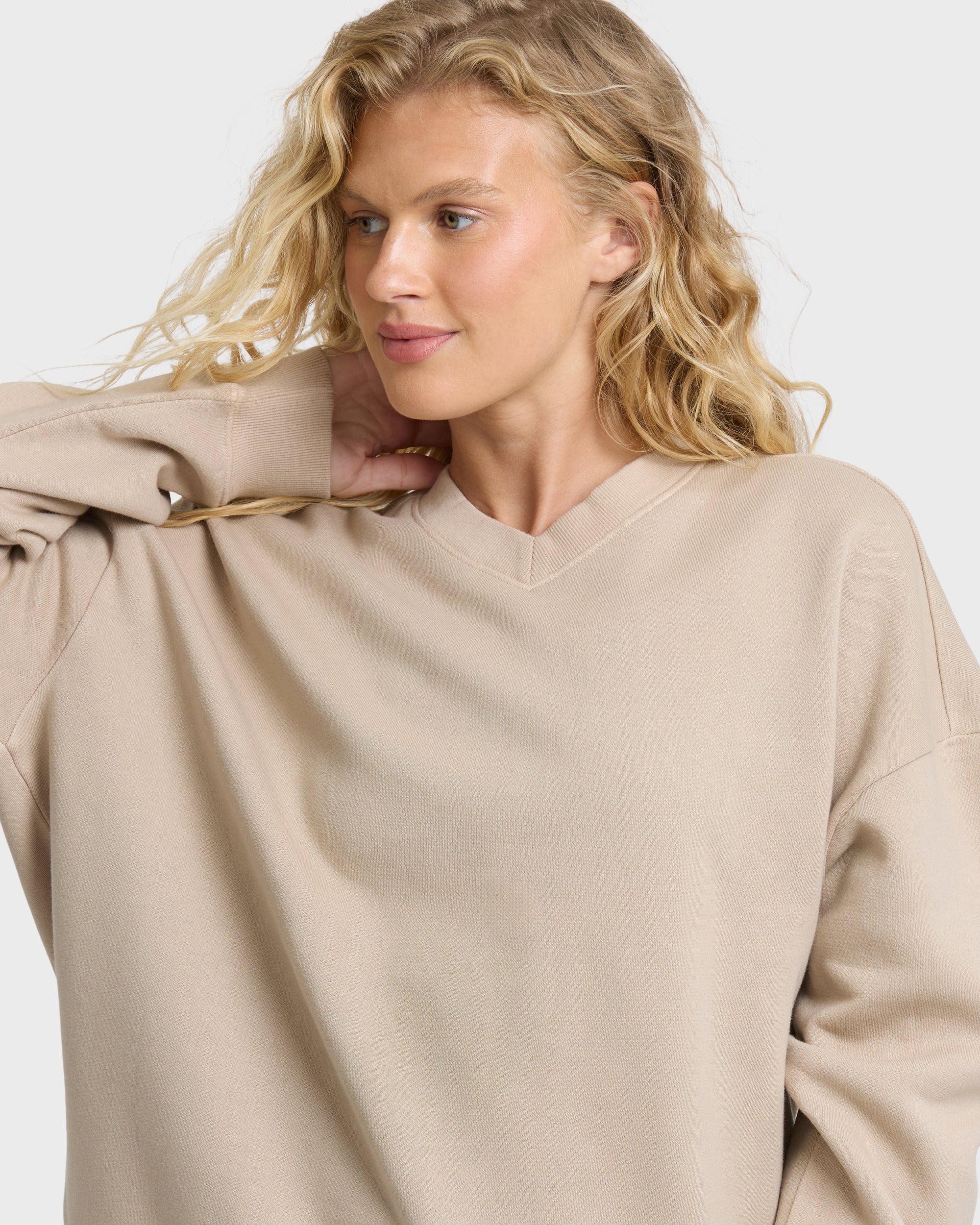 That Life V-Neck Sweatshirt - Cobblestone