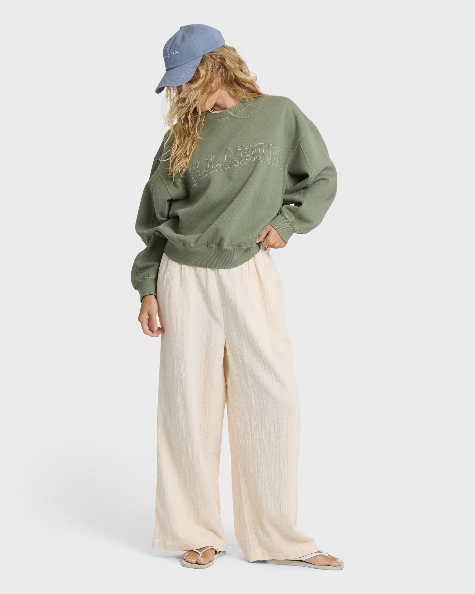Vibes Kendal Crewneck Sweatshirt - Army Green