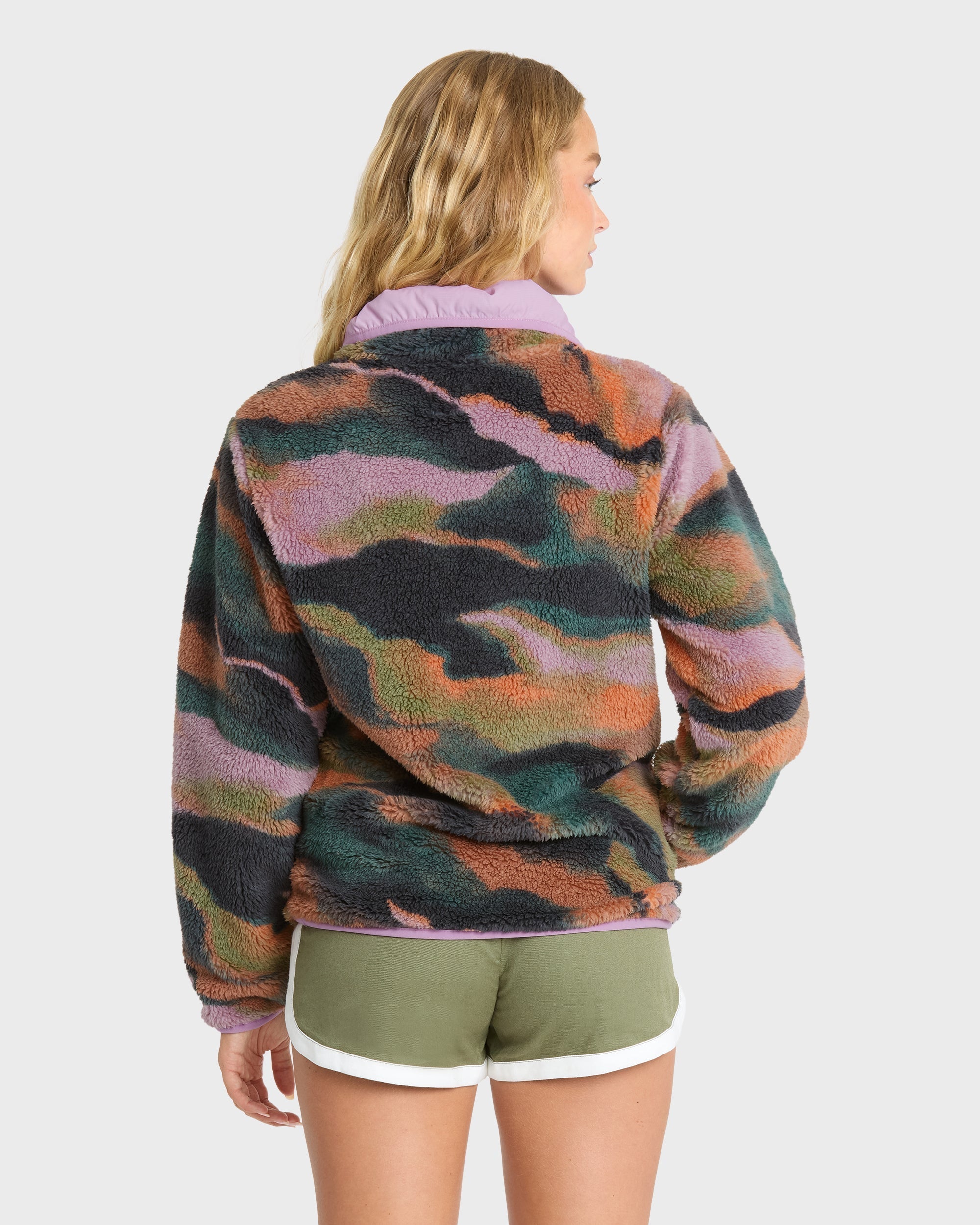 Switchback Sherpa Half Snap Fleece Pullover - Black Multi