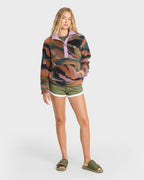 Switchback Sherpa Half Snap Fleece Pullover - Black Multi