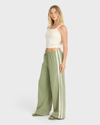 Wave Stamp Knit Pants - Army Green