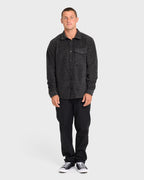 Furnace Long Sleeve Flannel Shirt - Black