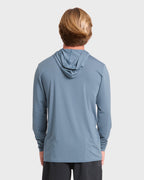 Arch Mesh Hooded Long Sleeve Surf Tee - China Blue