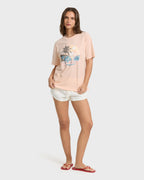 Make A Splash Short Sleeve Cotton Graphic T-Shirt - Cherry Blossom