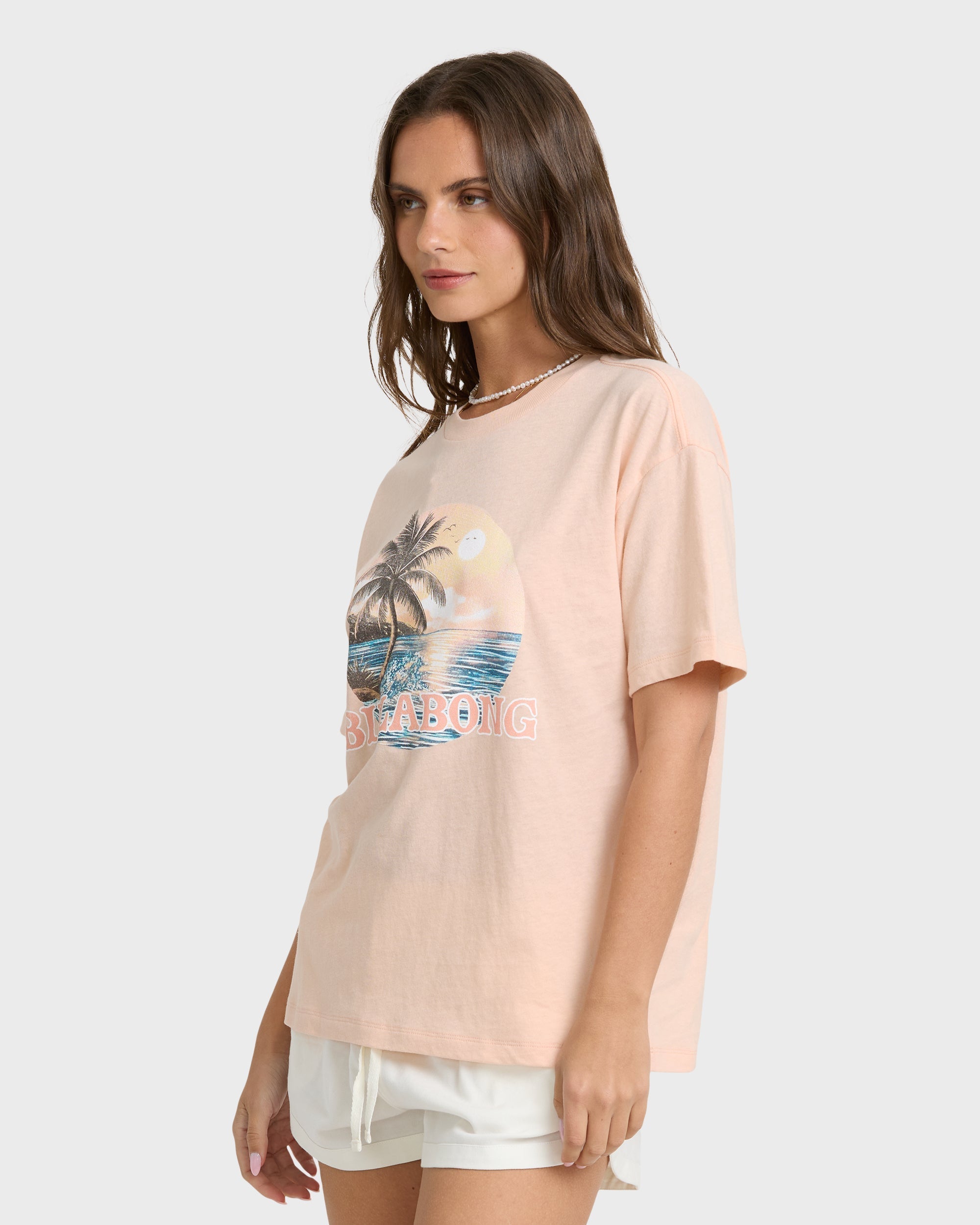 Make A Splash Short Sleeve Cotton Graphic T-Shirt - Cherry Blossom