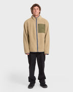 Alpine Mock Neck Full-Zip Fleece - Pale Khaki