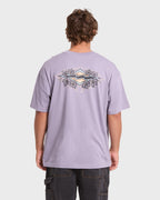 Biscus OG Short Sleeve Cotton T-Shirt - Purple Ash