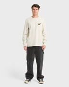 Crayon Wave Premium Long Sleeve Knit T-Shirt - Oatmeal