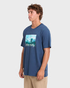 Lucid Premium Short Sleeve Cotton Graphic T-Shirt - Dark Denim