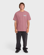 Snatch Premium Short Sleeve Knit Graphic T-Shirt - Red Dahlia