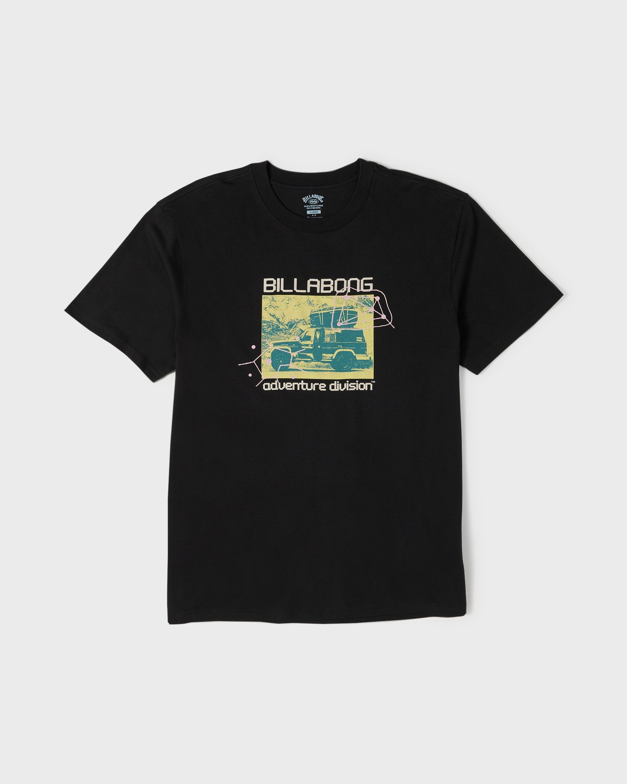 Stacked Adventure Division Premium Short Sleeve Knit T-Shirt - Black