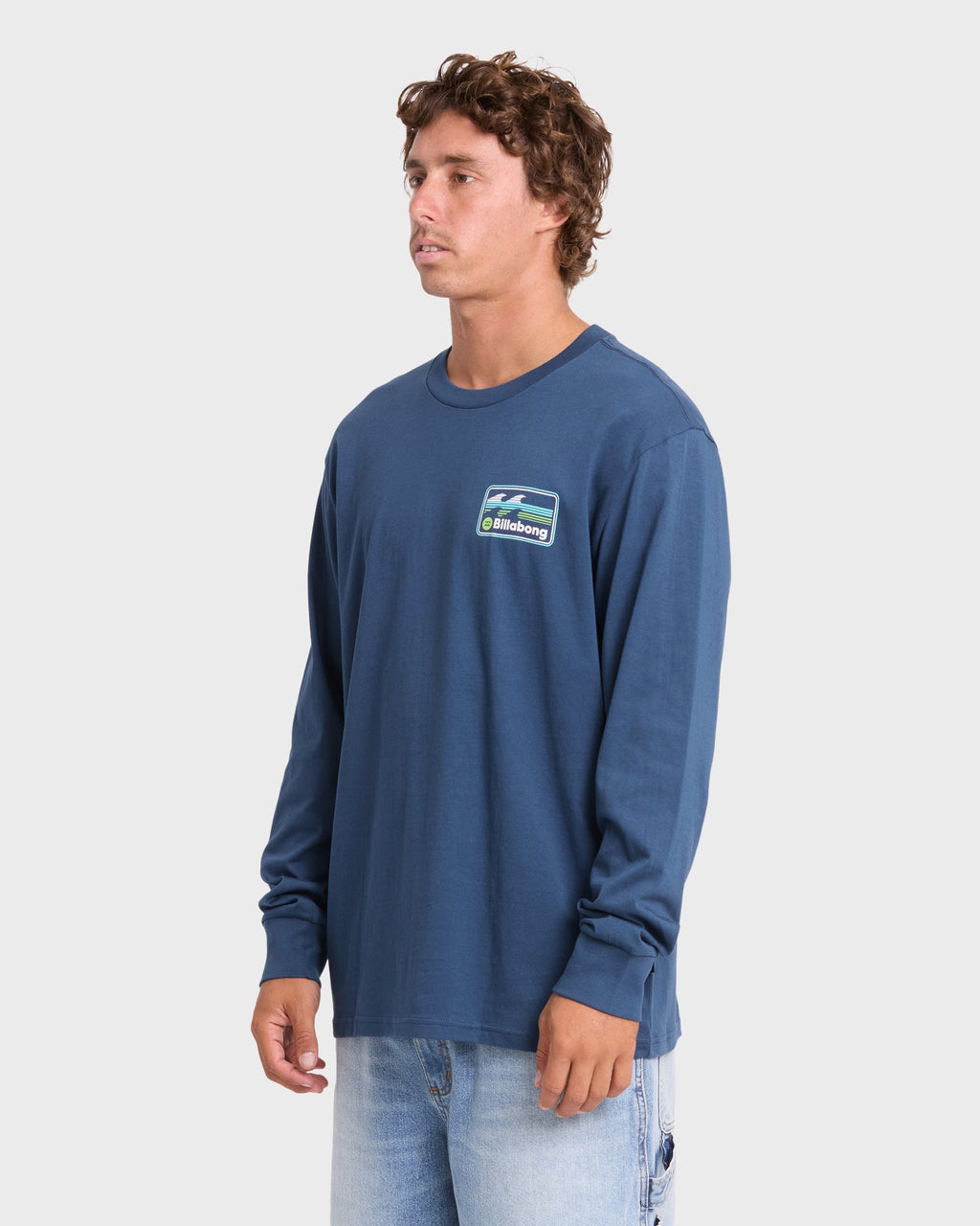Runner Premium Long Sleeve Cotton T-Shirt - Dark Denim