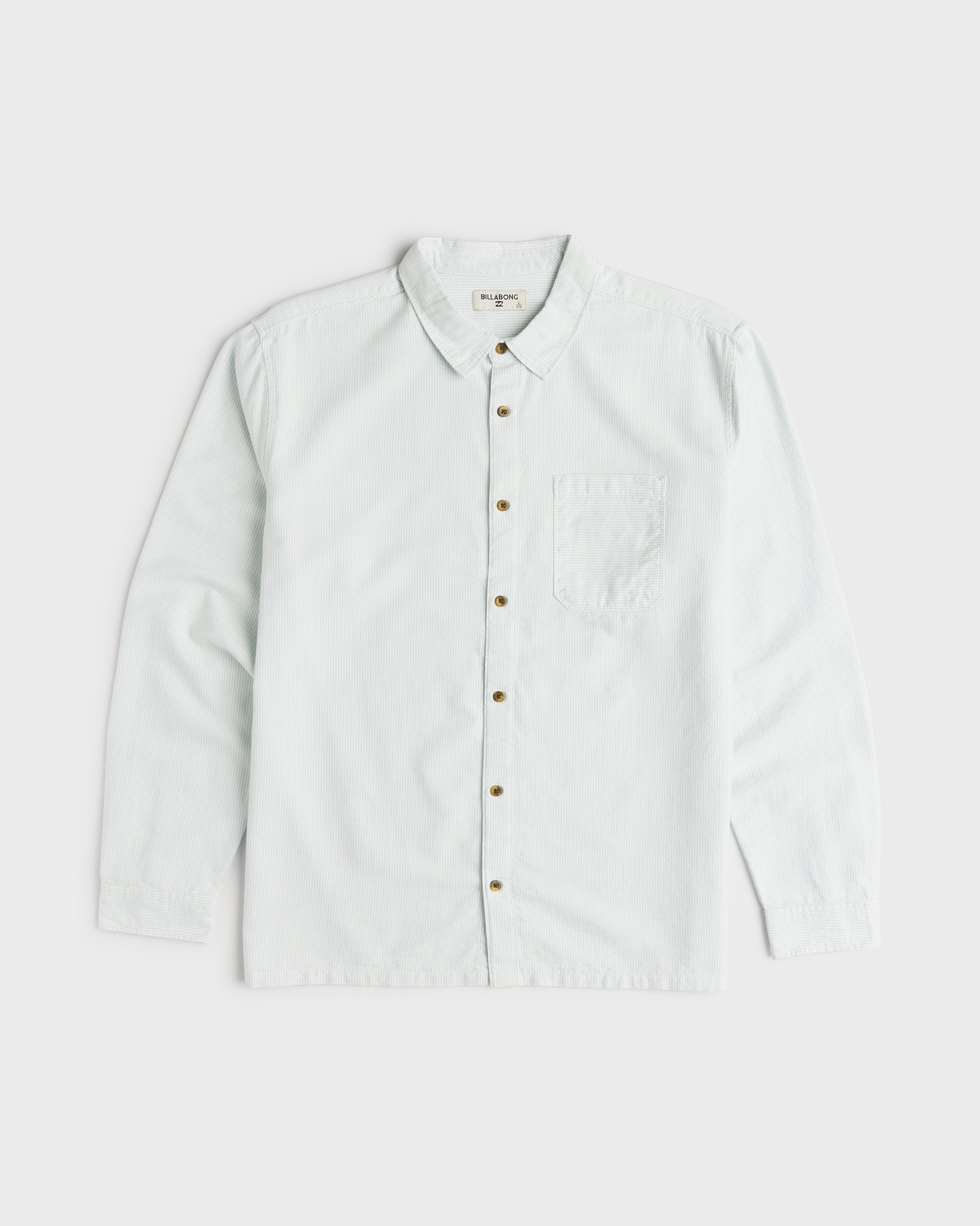 Garage Post Up Long Sleeve Oxford Shirt - Blue Smoke