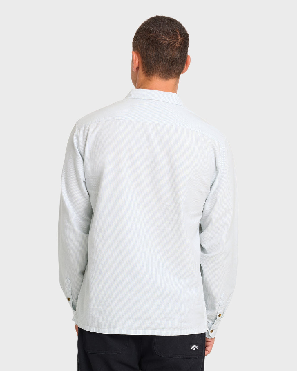 Garage Post Up Long Sleeve Oxford Shirt - Blue Smoke