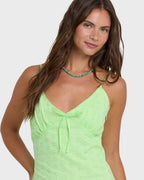 Sun Lit Mini Dress - Green Glow