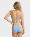 Mini Wave Check Maui Bikini Bottoms - True Blue