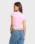 Wonderful Garden Short Sleeve Knit T-Shirt - Prism Pink