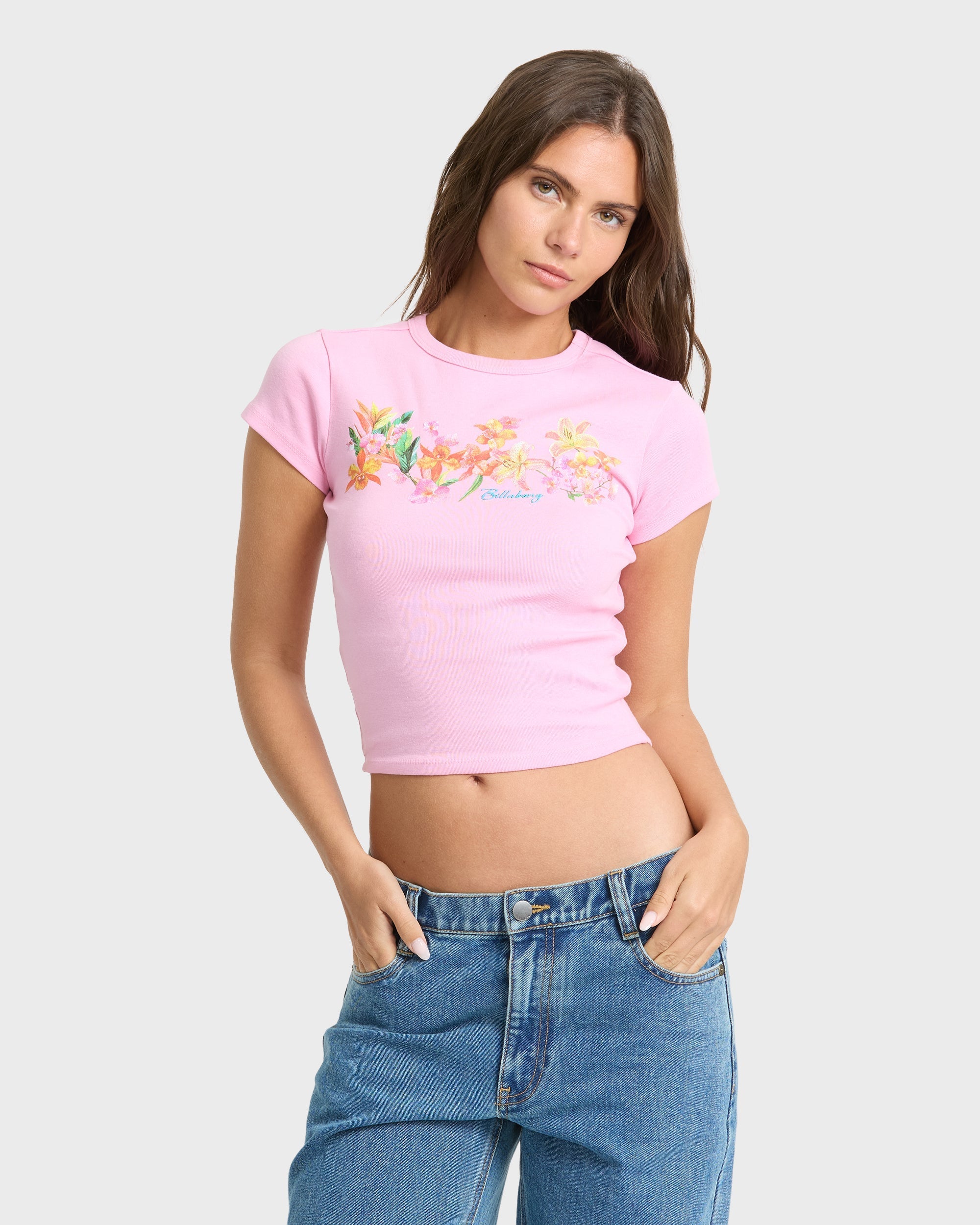 Wonderful Garden Short Sleeve Knit T-Shirt - Prism Pink