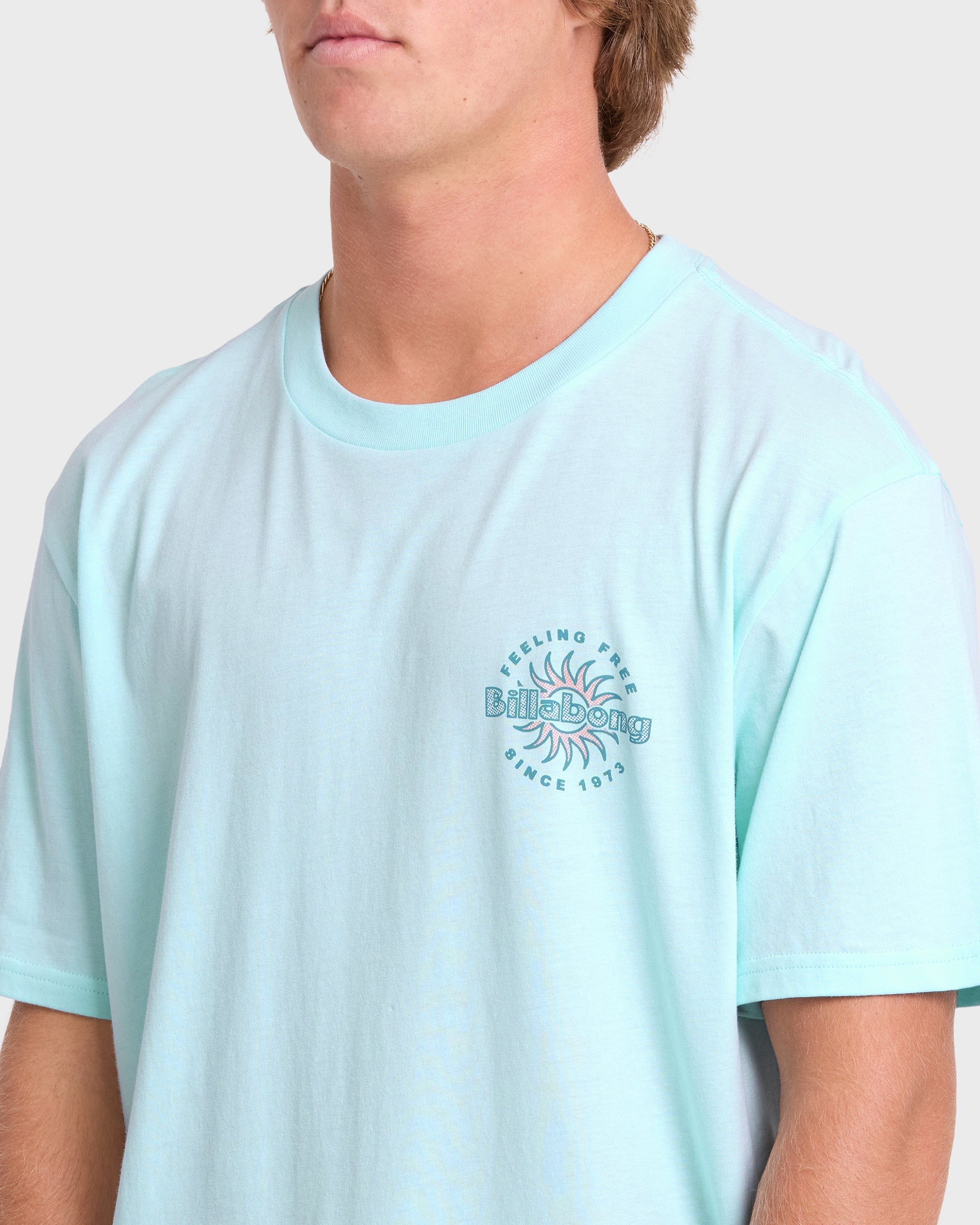 Single Fin Premium Short Sleeve Knit T-Shirt - Coastal Blue