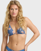 Western Sky Multi Triangle Bikini Top - True Navy
