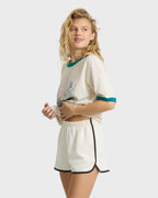 Spring Break Fleece Shorts - Salt Crystal