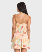 So Simple Crinkle Mini Dress - Orange Multi