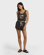 Day Tripping Goddess Tank Top - Off Black