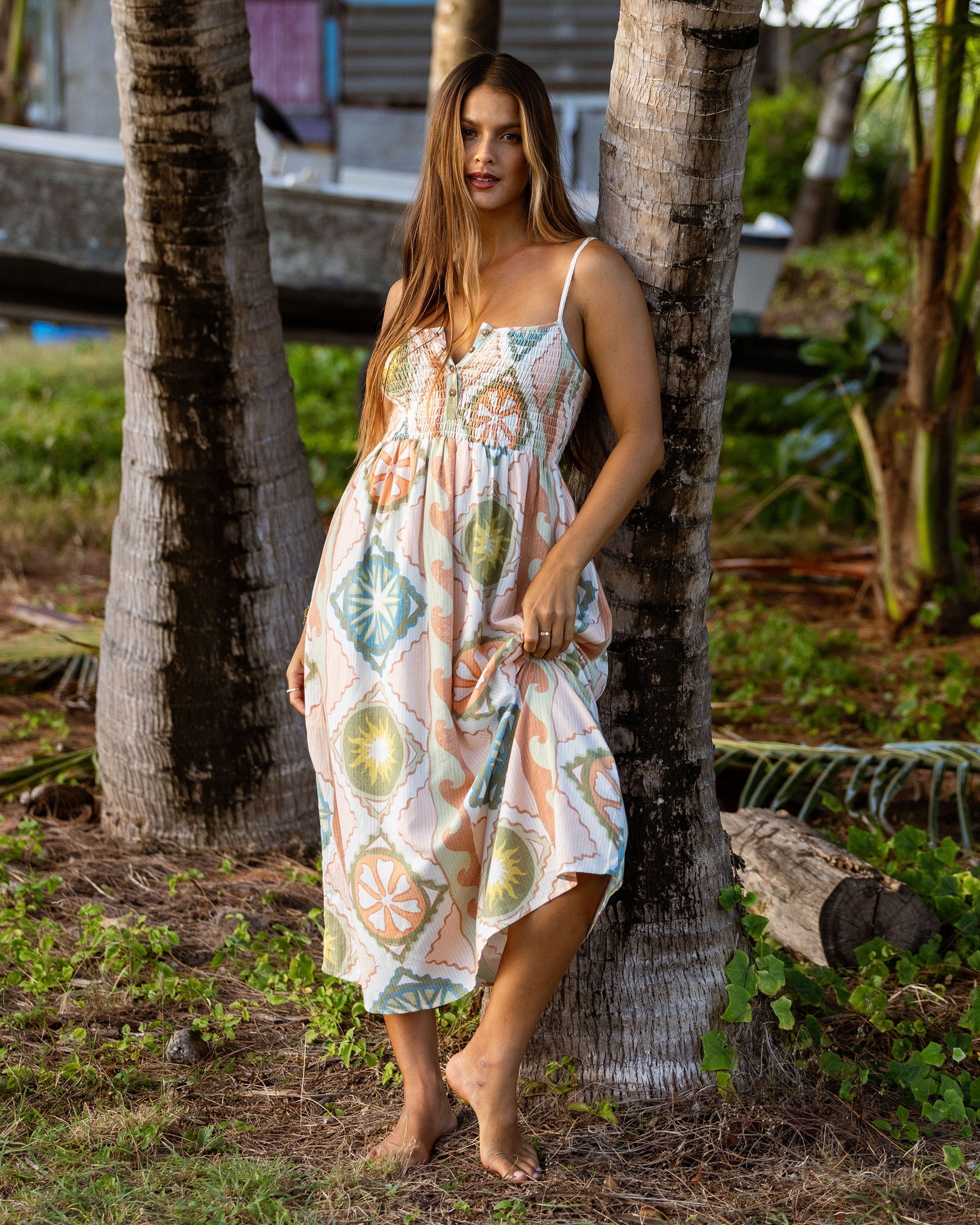 Fever Dream Midi Dress - White Cap