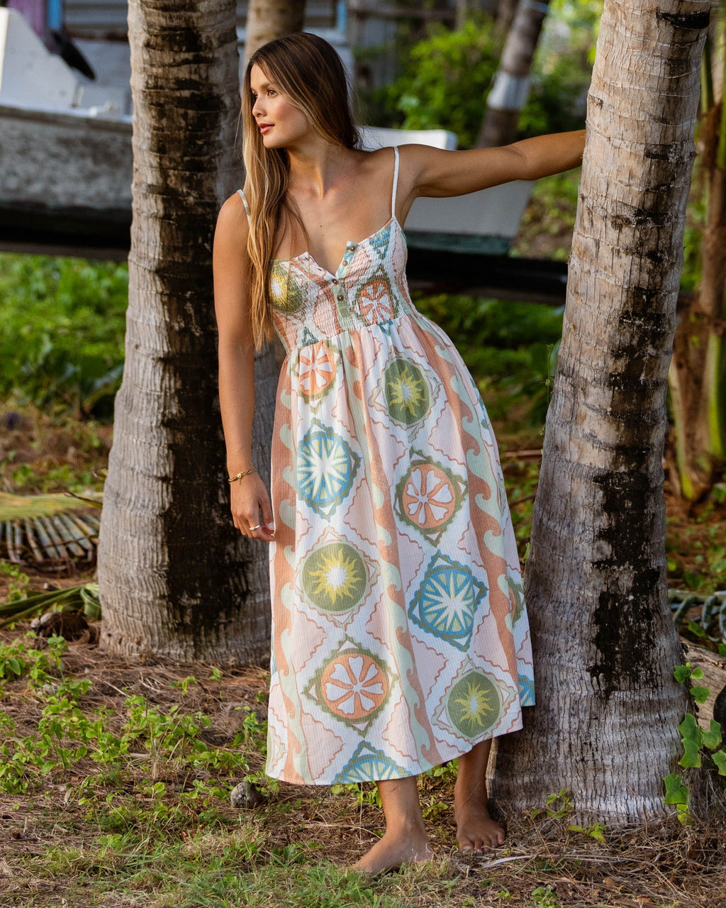 Fever Dream Midi Dress - White Cap