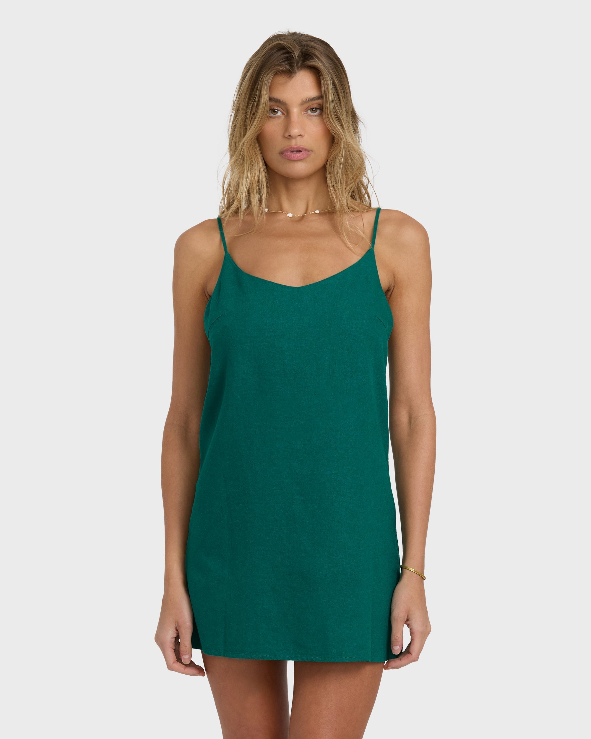 Summer Love Mini Slip Dress - Deep Sea