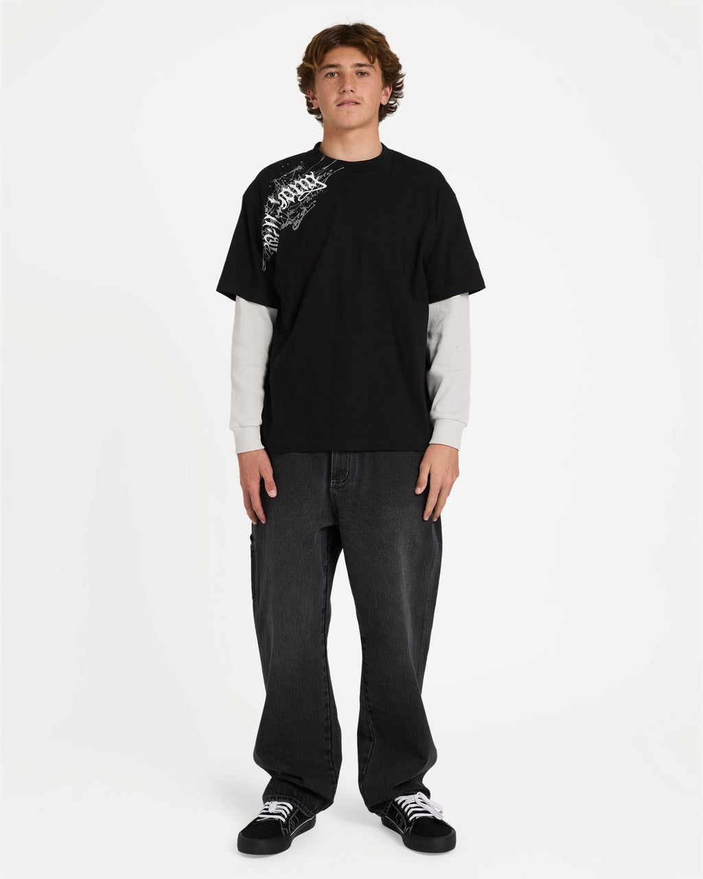 Immortal Blast Short Sleeve Knit T-Shirt - Black