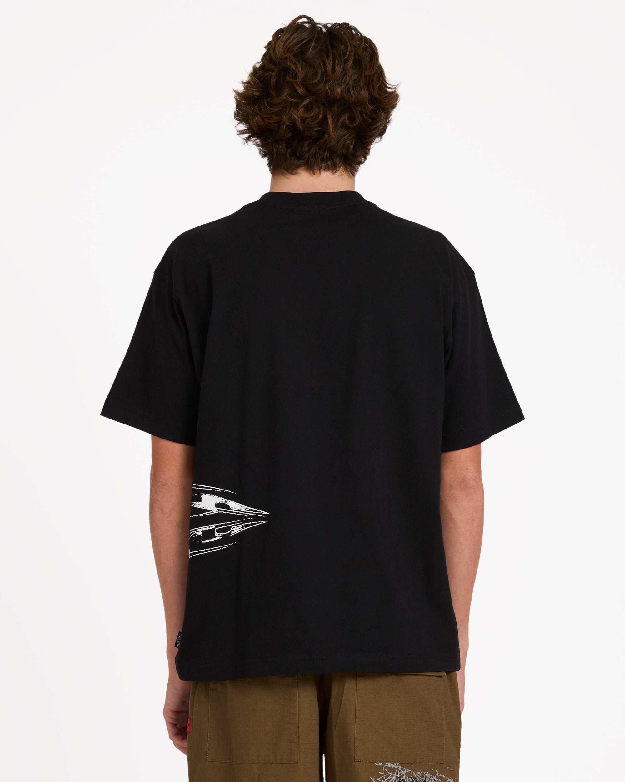 Chrome Diamond Short Sleeve Knit T-Shirt - Black