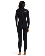 3/2mm Foil Flatlock Back Zip Wetsuit - Black